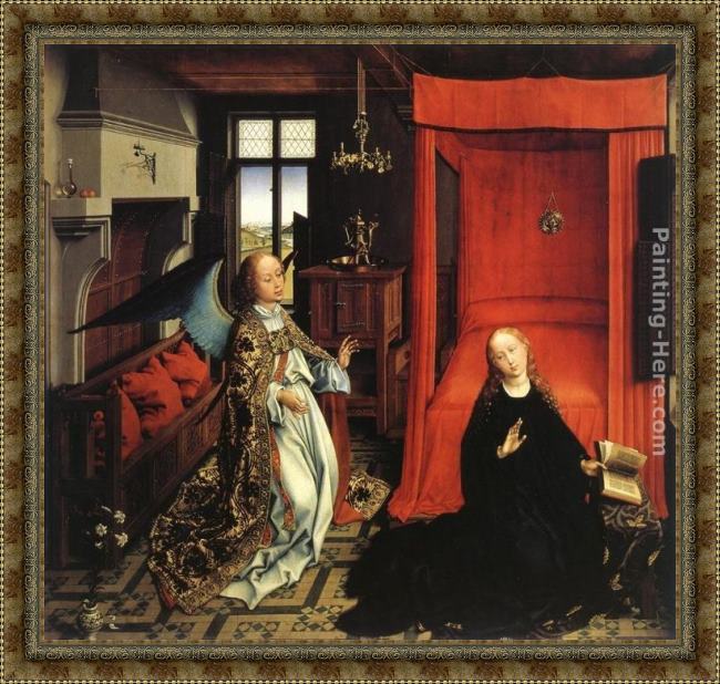 Framed Rogier van der Weyden the annunciation painting