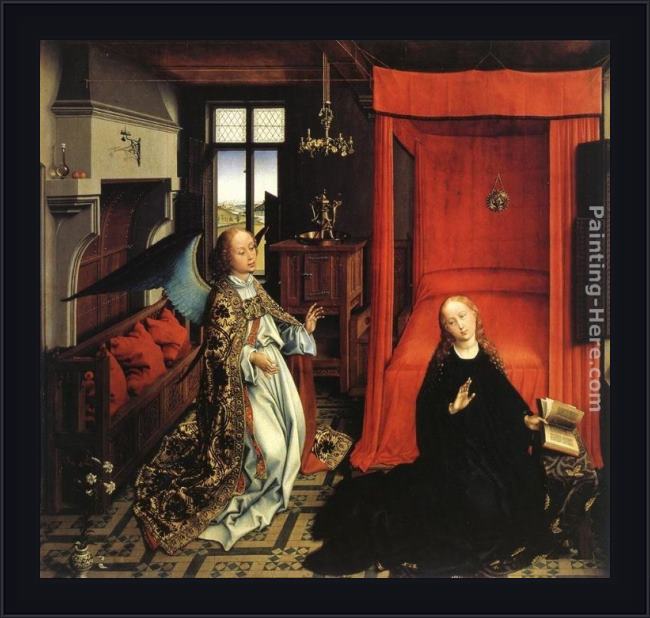 Framed Rogier van der Weyden the annunciation painting