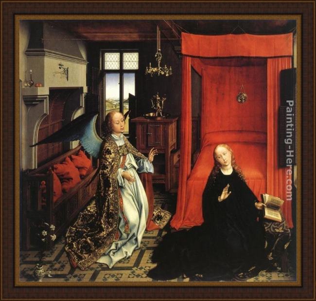 Framed Rogier van der Weyden the annunciation painting