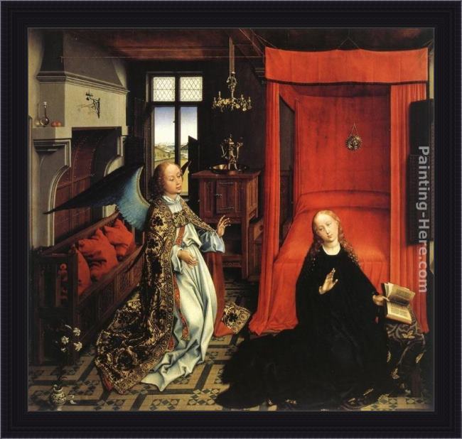 Framed Rogier van der Weyden the annunciation painting