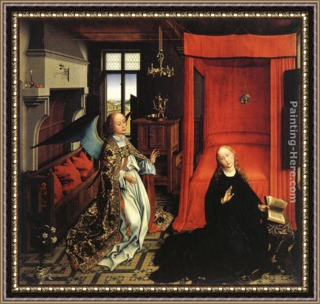 Framed Rogier van der Weyden the annunciation painting