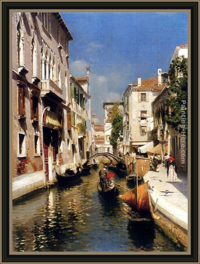 Framed Rubens Santoro venezia painting