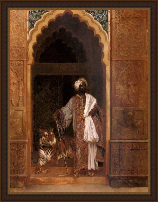 Framed Rudolf Ernst the palace guard painting