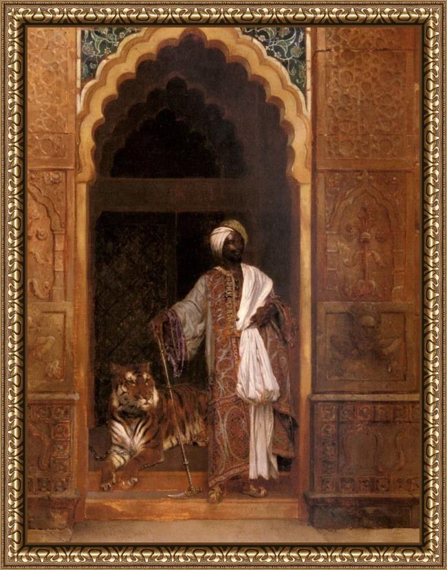 Framed Rudolf Ernst the palace guard painting