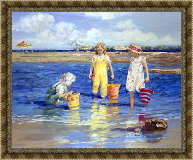 Framed Sally Swatland the colors of summer painting