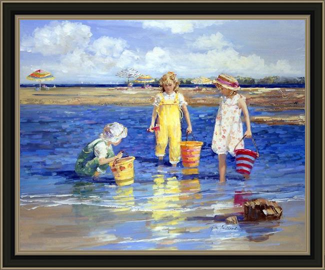 Framed Sally Swatland the colors of summer painting