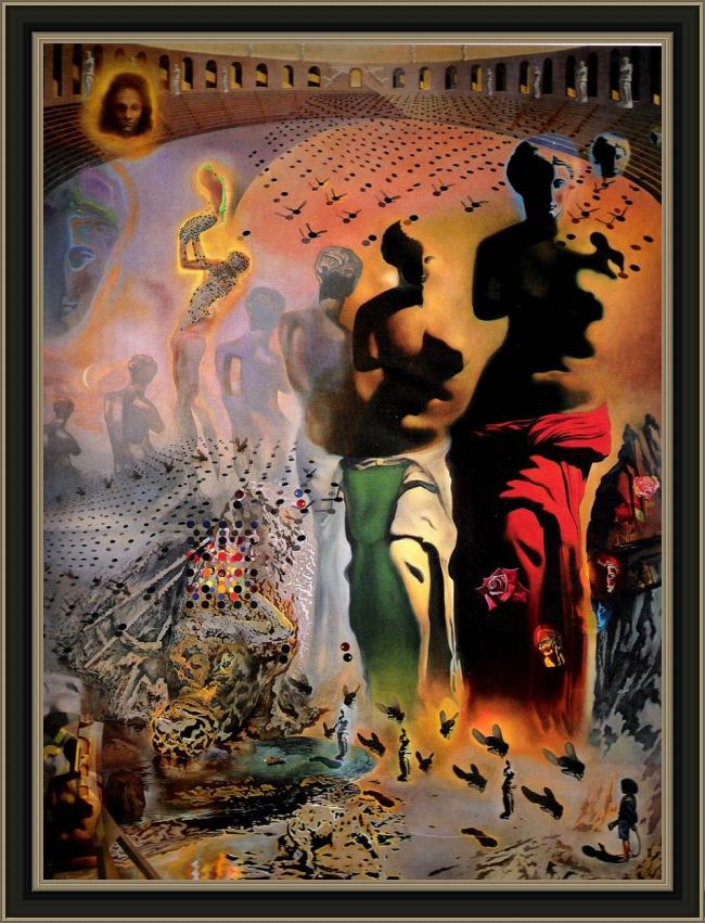 Framed Salvador Dali the hallucinogenic toreador painting