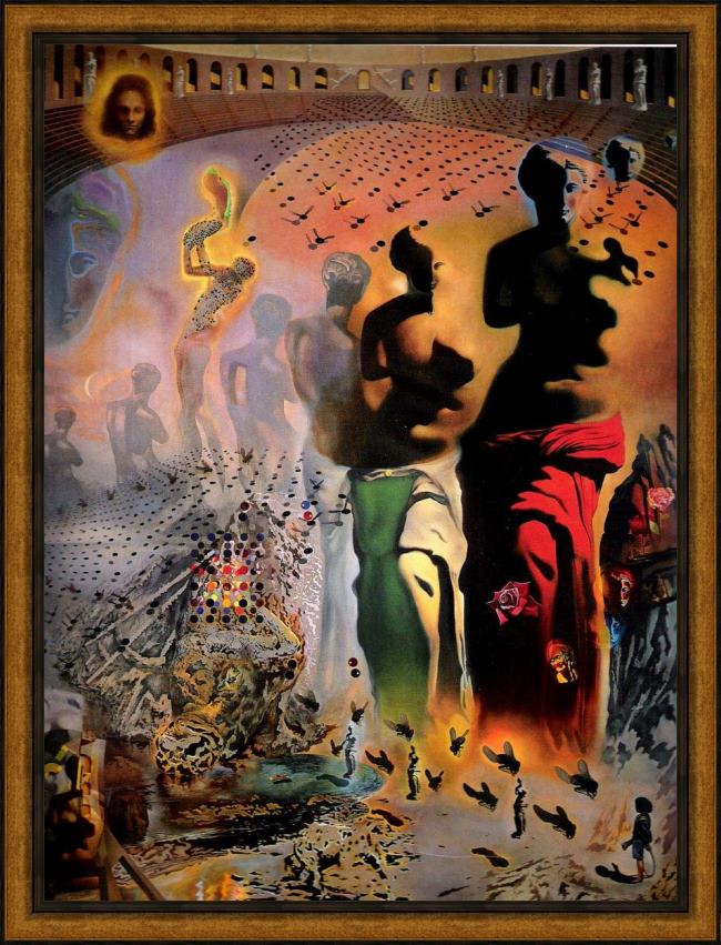 Framed Salvador Dali the hallucinogenic toreador painting