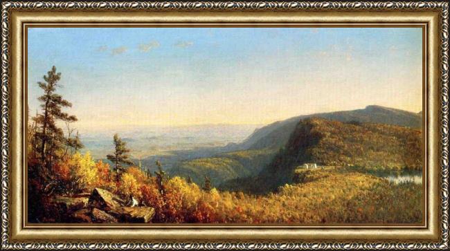 Framed Sanford Robinson Gifford the catskill mountain house painting