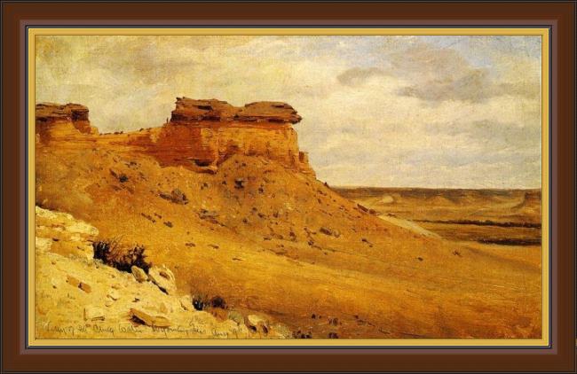 Framed Sanford Robinson Gifford valley of the chug water painting