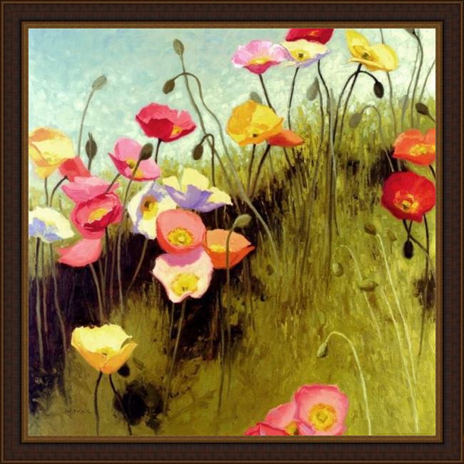 Framed Shirley Novak meadow suite ii painting