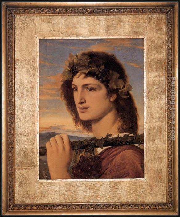 Framed Simeon Solomon bacchus painting