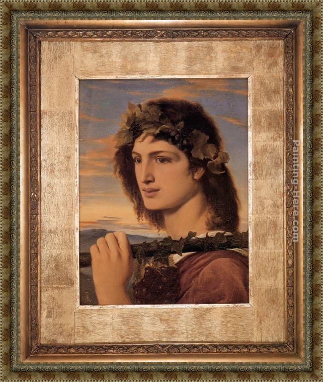 Framed Simeon Solomon bacchus painting