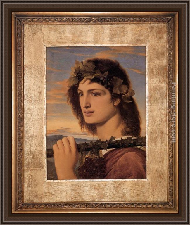 Framed Simeon Solomon bacchus painting