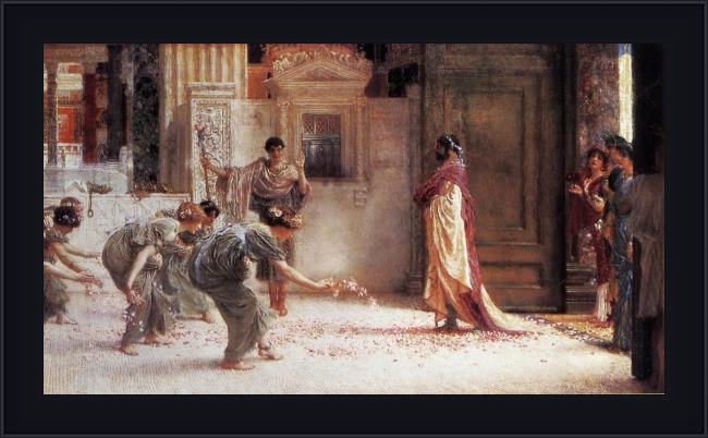 Framed Sir Lawrence Alma-Tadema caracalla painting
