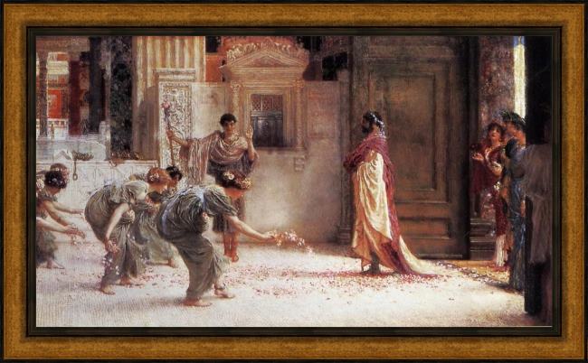 Framed Sir Lawrence Alma-Tadema caracalla painting