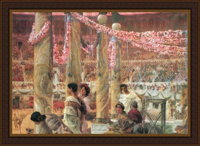Framed Sir Lawrence Alma-Tadema caracalla and geta painting