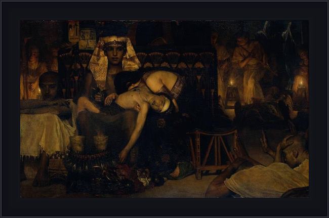 Framed Sir Lawrence Alma-Tadema death of the pharaoh's firstborn son painting