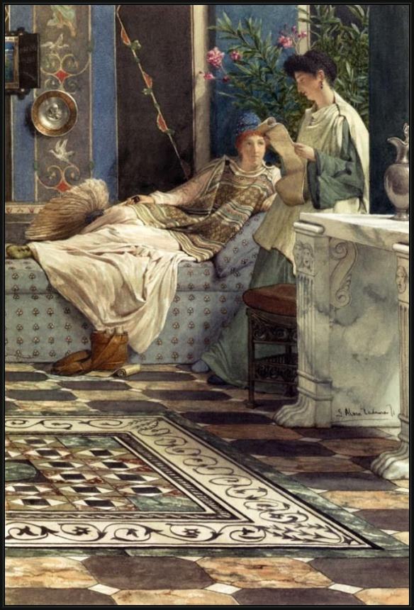 Framed Sir Lawrence Alma-Tadema from an absent one painting