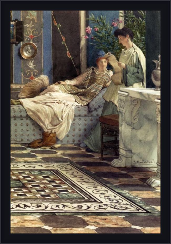 Framed Sir Lawrence Alma-Tadema from an absent one painting
