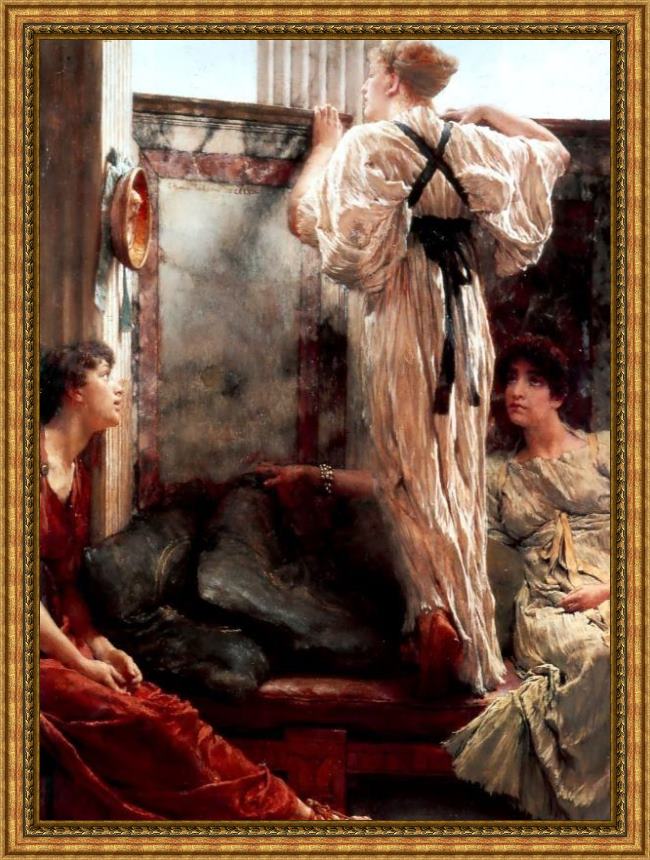 Framed Sir Lawrence Alma-Tadema who is it painting