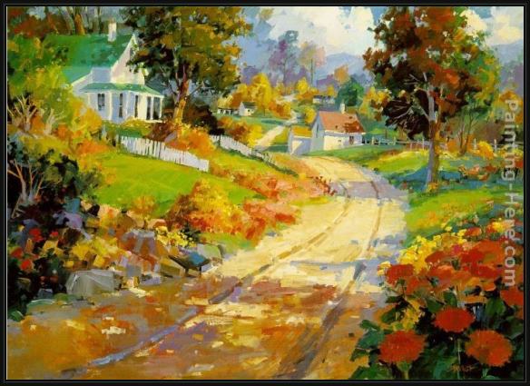 Framed Songer Steve a crisp autumn day painting