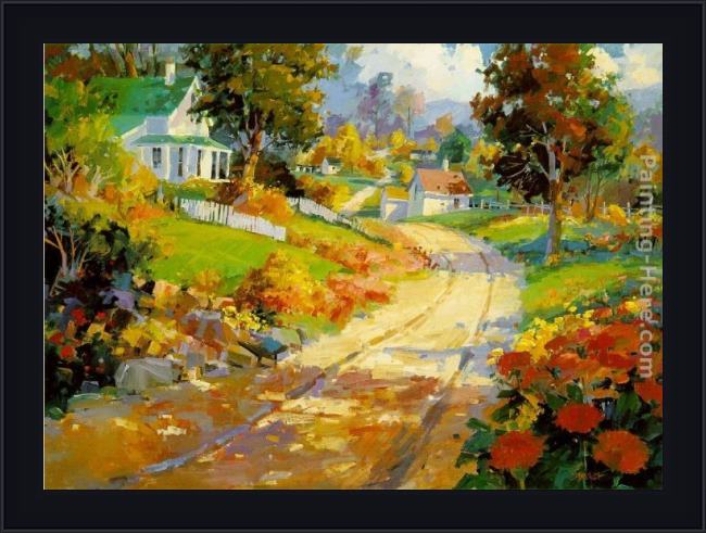 Framed Songer Steve a crisp autumn day painting