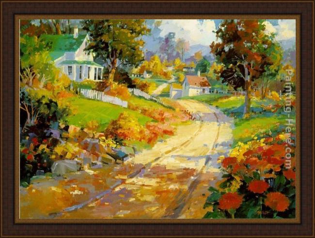 Framed Songer Steve a crisp autumn day painting