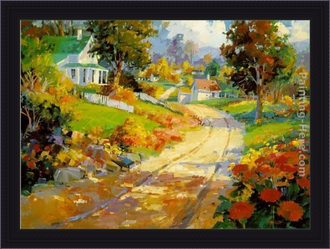 Framed Songer Steve a crisp autumn day painting