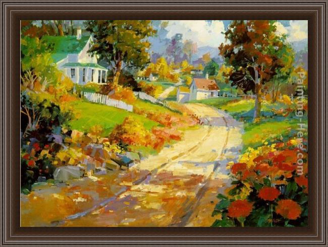 Framed Songer Steve a crisp autumn day painting