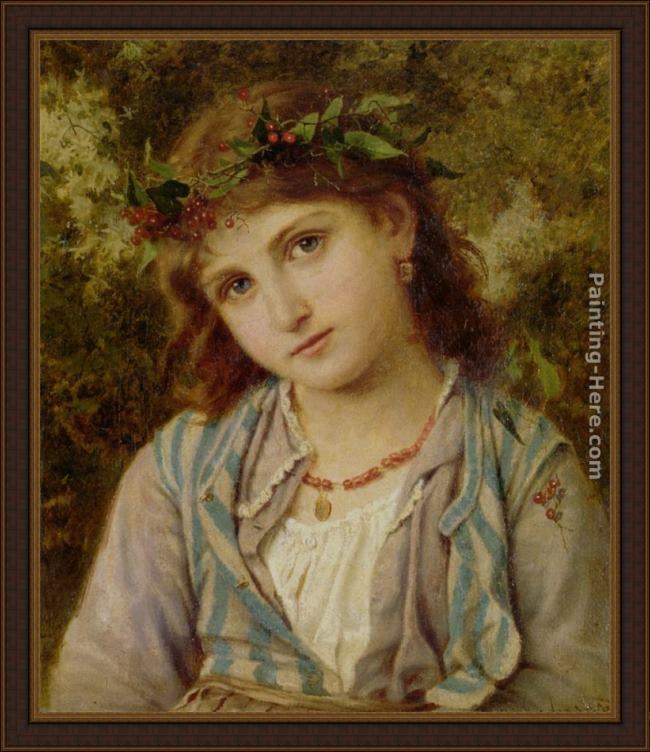 Framed Sophie Gengembre Anderson an autumn princess painting
