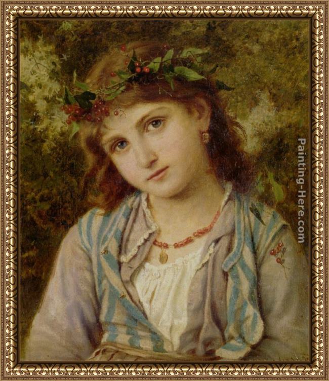 Framed Sophie Gengembre Anderson an autumn princess painting