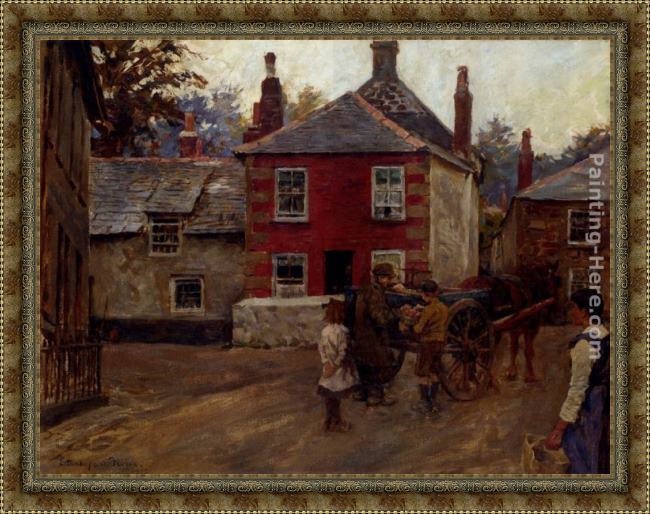 Framed Stanhope Alexander Forbes the fruit seller painting