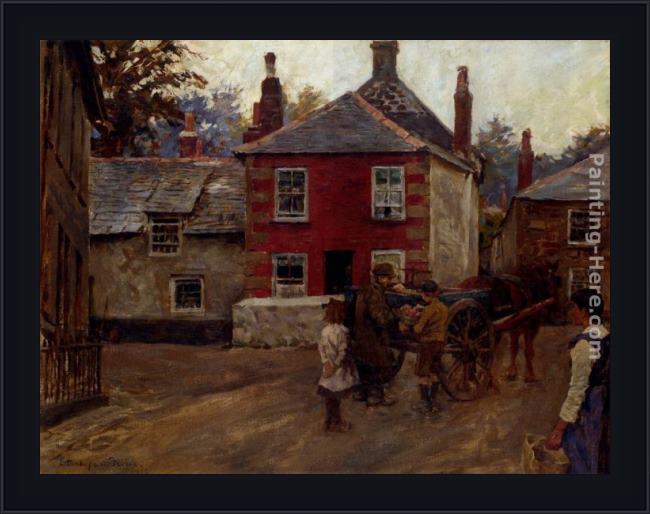 Framed Stanhope Alexander Forbes the fruit seller painting