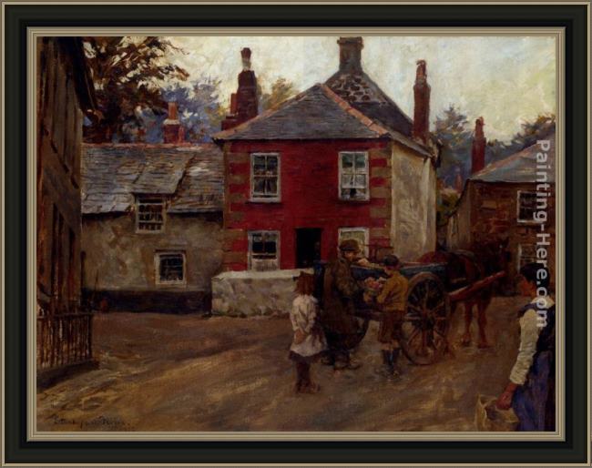 Framed Stanhope Alexander Forbes the fruit seller painting