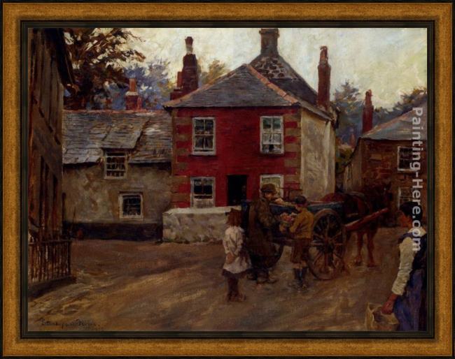 Framed Stanhope Alexander Forbes the fruit seller painting