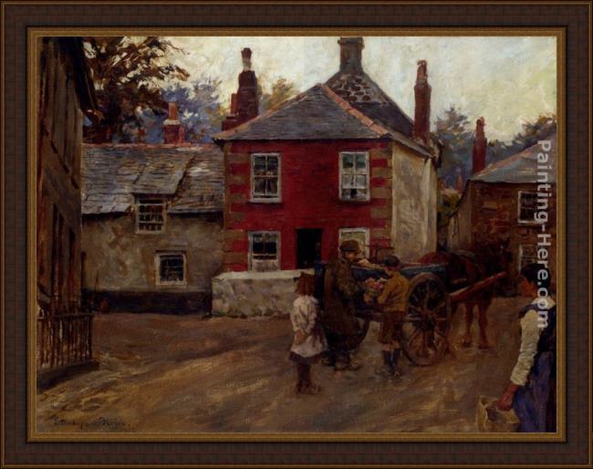 Framed Stanhope Alexander Forbes the fruit seller painting