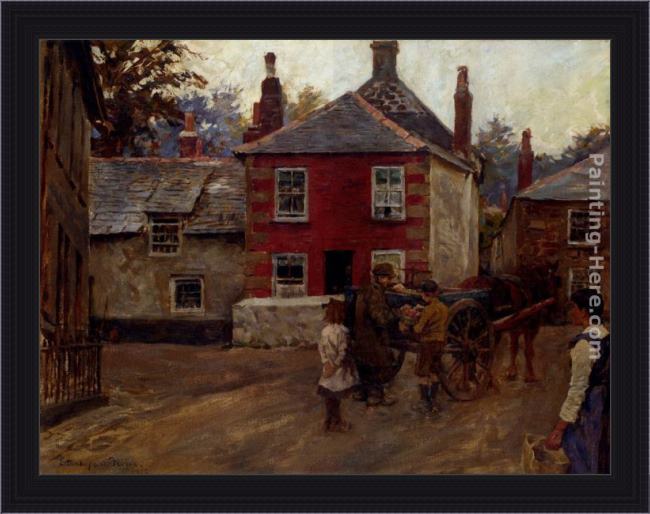 Framed Stanhope Alexander Forbes the fruit seller painting