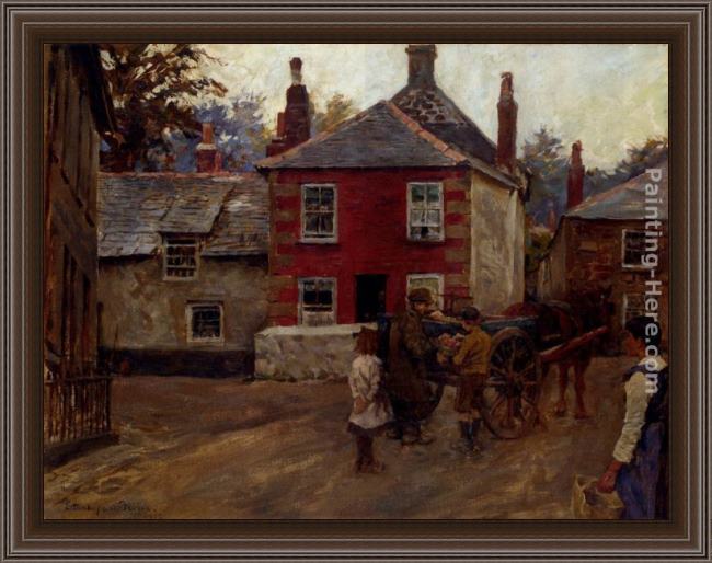 Framed Stanhope Alexander Forbes the fruit seller painting