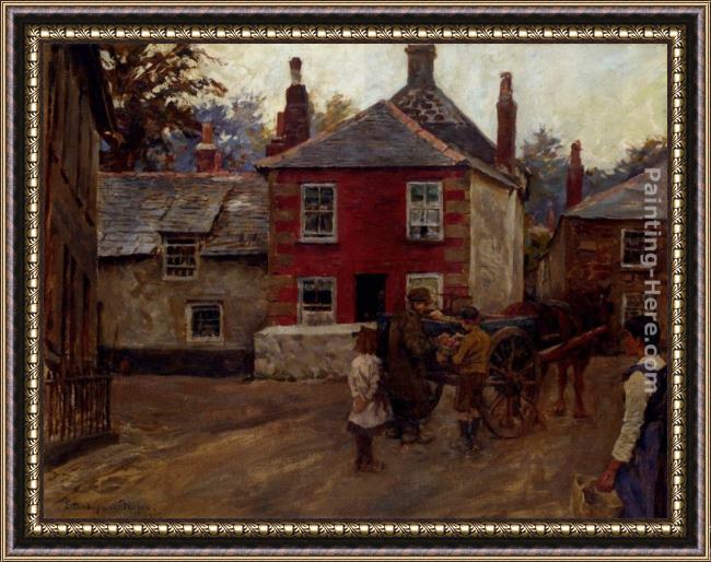 Framed Stanhope Alexander Forbes the fruit seller painting