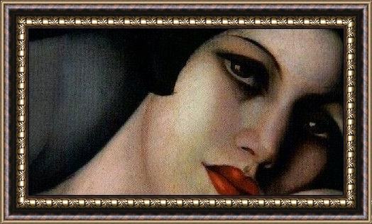 Framed Tamara de Lempicka the dream cropped painting
