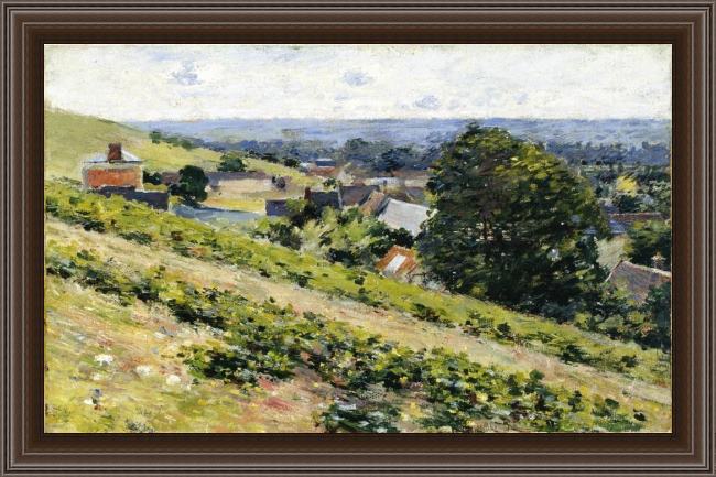 Framed Theodore Robinson from the hill giverny painting