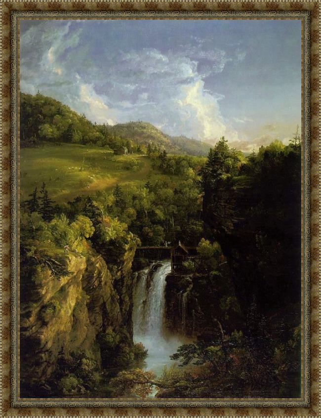 Framed Thomas Cole genesee scenery painting