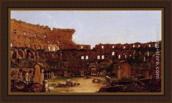 Framed Thomas Cole interior of the colosseum, rome painting