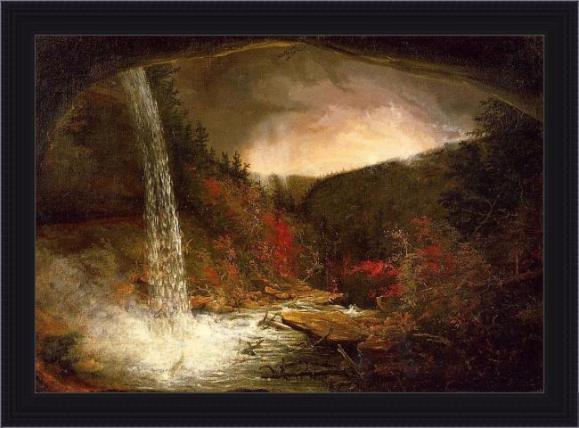 Framed Thomas Cole kaaterskill falls painting