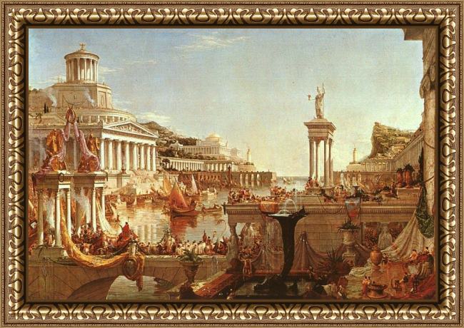 Framed Thomas Cole the course of the empire the consummation painting