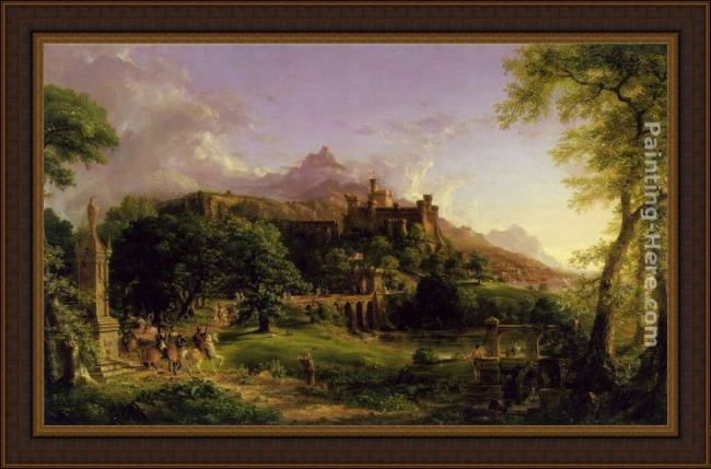 Framed Thomas Cole the departure painting