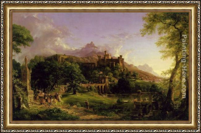 Framed Thomas Cole the departure painting