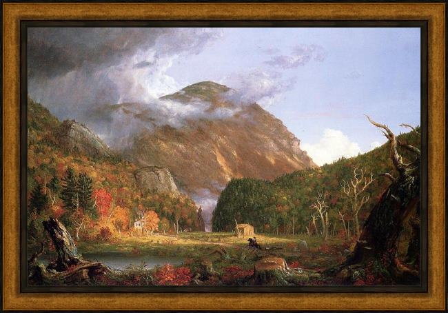 Framed Thomas Cole the notch of the white mountains (crawford notch) painting