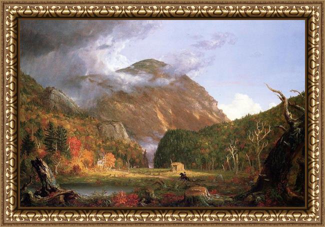 Framed Thomas Cole the notch of the white mountains (crawford notch) painting